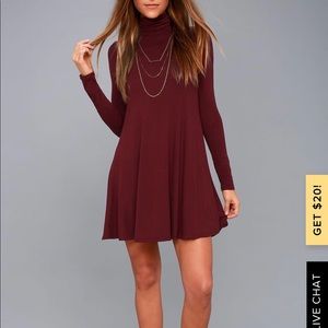 Long sleeve turtle neck dress